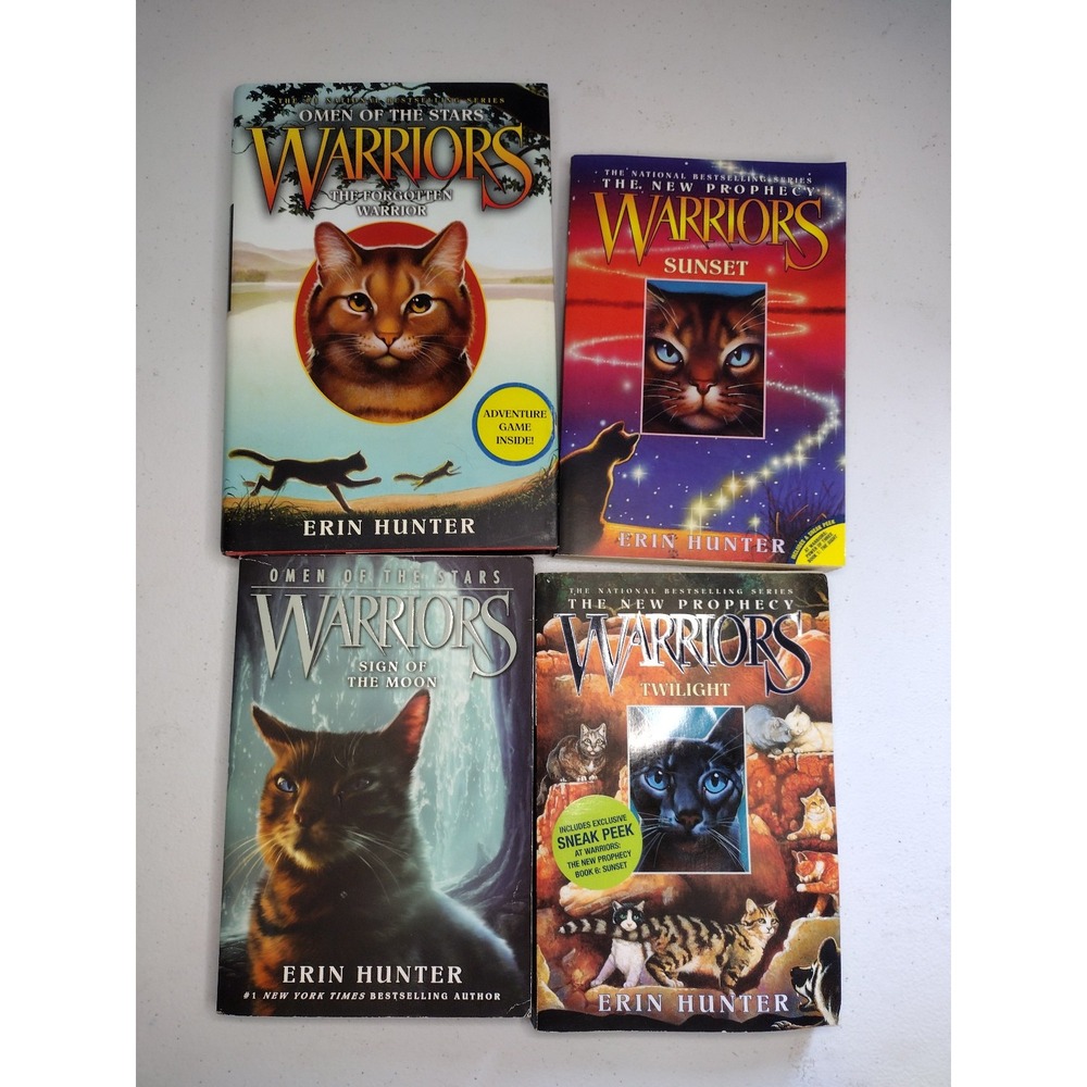 Warriors cat books by‎ Erin Hunter lot of 4